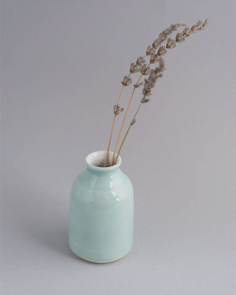 Home Decor - Small Bud vase teal