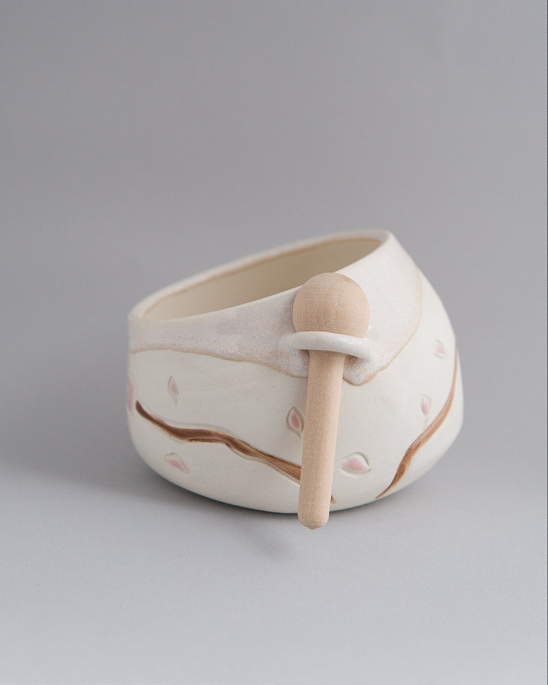 Kitchen ware - Salt cellar pink cherry blossom