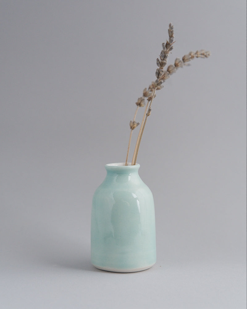 Home Decor - Small Bud vase teal