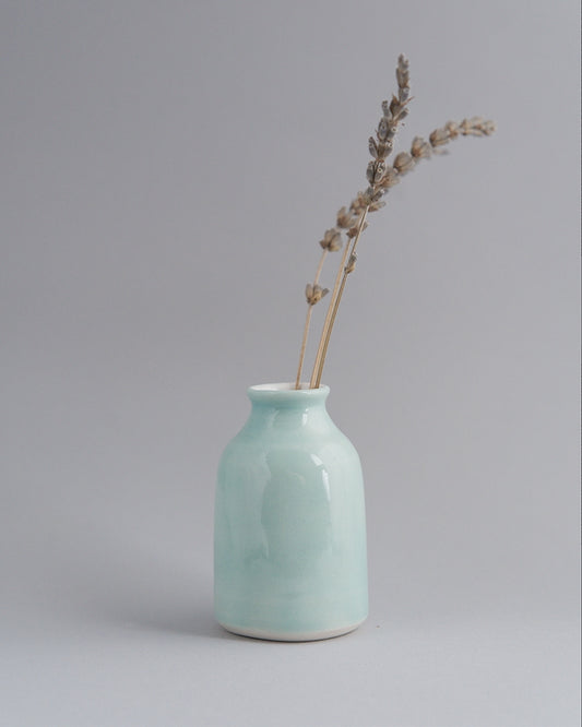 Home Decor - Small Bud vase teal