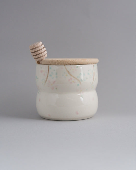 Kitchen ware - Honeypot small pink & teal flowers