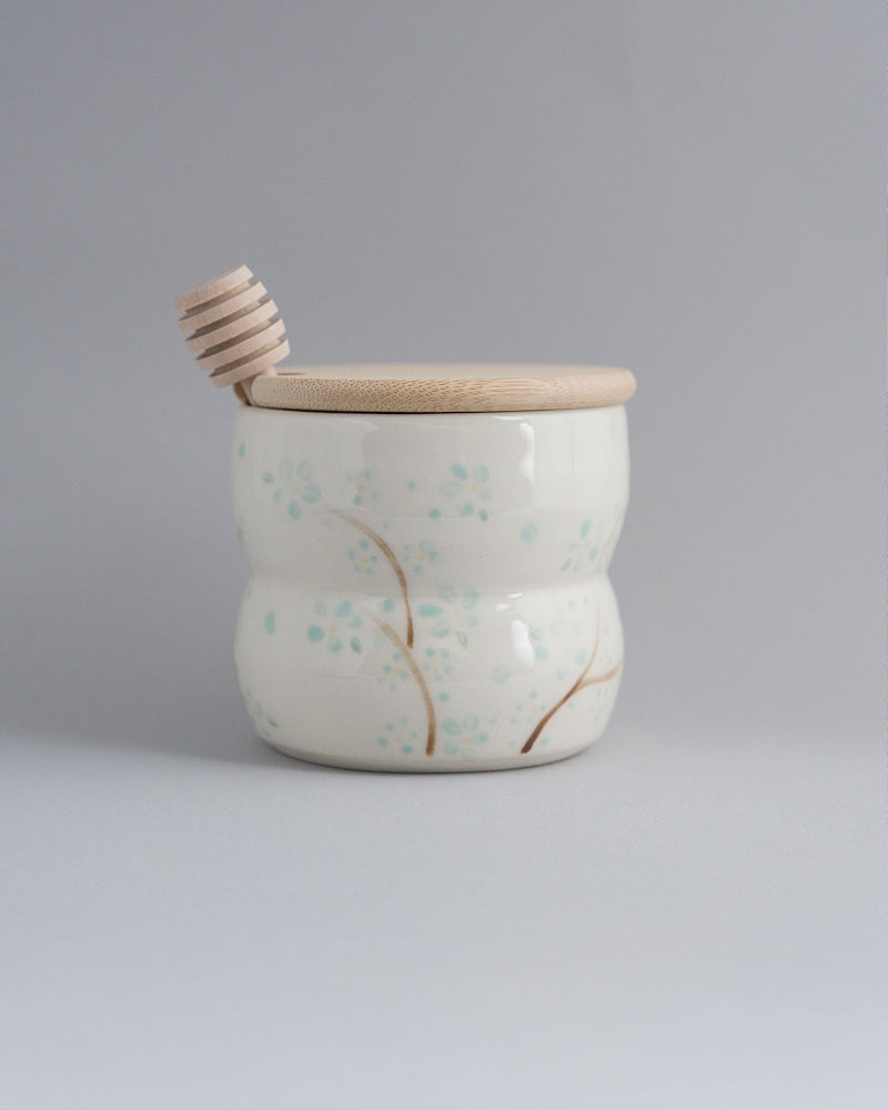 Kitchen ware - Honeypot Teal/blue small flowers