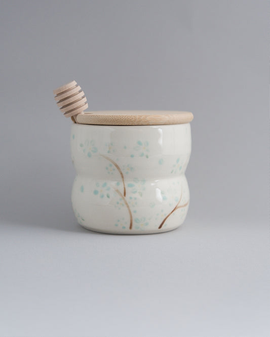 Kitchen ware - Honeypot Teal/blue small flowers