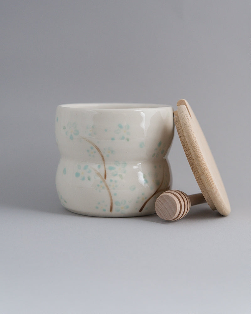 Kitchen ware - Honeypot Teal/blue small flowers