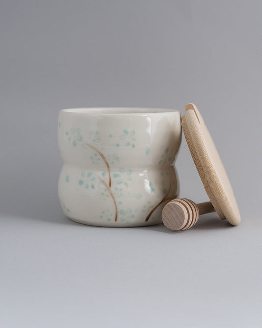 Kitchen ware - Honeypot Teal/blue small flowers