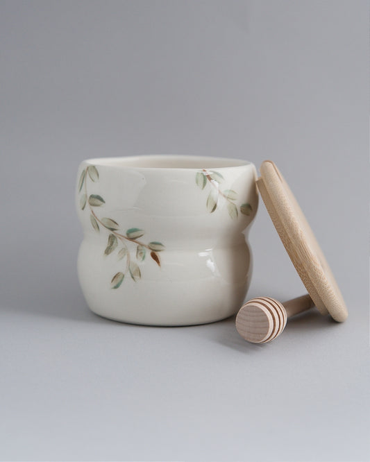 Kitchen ware - Honeypot green leaves