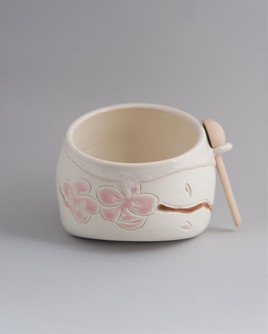 Kitchen ware - Salt cellar pink cherry blossom