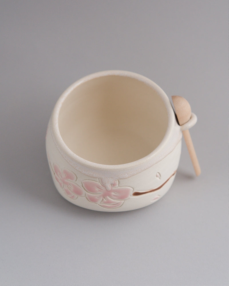Kitchen ware - Salt cellar pink cherry blossom